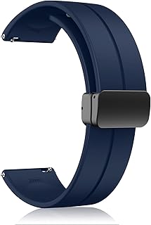 RanBluu 20mm 22mm Silicone Strap, Magnetic Closure Replacement Band, Sports Strap