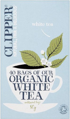 Clipper Organic White Tea 40 Bags (80g) - Pack of 3 (Total 120 Count)