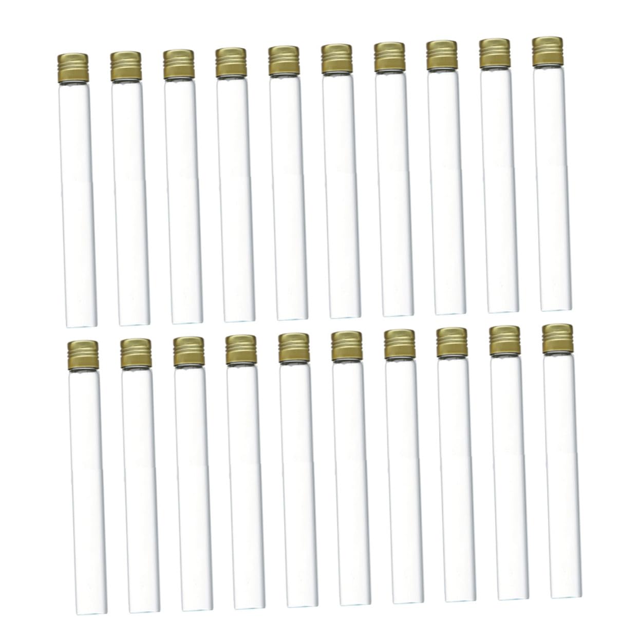 Provetta in Vetro Borosilicato 18x150 Mm con Tappo a Vite 20 Pezzi | Fondo Arrotondato, Parete Liscia con Scala Graduata, Resistentegli Agenti Chimici e Tenuta per Campioni