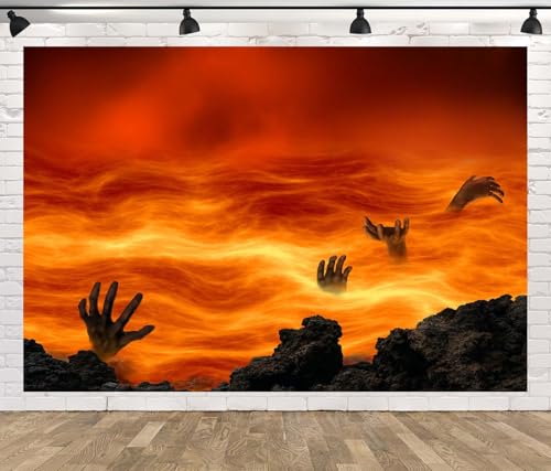 Toile de fond Hellfire d'Halloween anti-reflet pour photobooth