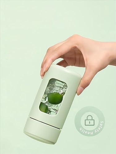 Miniatura 3 de Botella de agua de vidrio pequeña de 13 oz/12.8 fl oz con tapa a prueba de fugas, funda de silicona antideslizante, taza para beber ligera y Azul