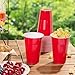 Lilymicky 240 Pack 16 oz Disposable Plastic Cups, Red Party Plastic Cups for Parties, Picnics and BBQ