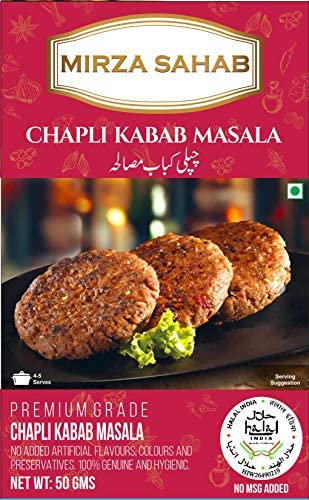 Mirza Sahab Chicken/Mutton Chapli Kabab Masala | Easy & Ready to Cook Exotic Spice Blend | Delicious, Flavourful & Aromatic Chicken/Mutton Chaapli Kebab ((Pack of 4 x 50g)) (B0B2926M9X) Amazon Price History, Amazon Price Tracker