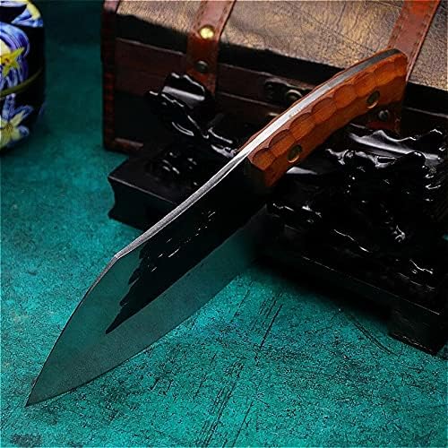 Meat Cleaver,Butcher knife Longquan manual eye grinding sharp bone chopper Household bone knife manual forging kitchen knife professional bone cleaver (Color : G-cd8)