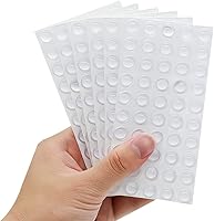 Vista 9 de Parachoques de puerta de gabinete de súper alta viscosidad -250 piezas de almohadillas adhesivas transparentes de 1/2 pulgada de diámetro