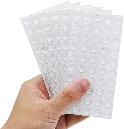 Parachoques de puerta de gabinete de súper alta viscosidad -200 piezas de almohadillas adhesivas transparentes de 25 pulgadas de diámetro,