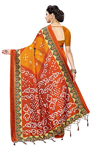 MILAN FASHION red kanchipuram silk saree in art silk – image 4