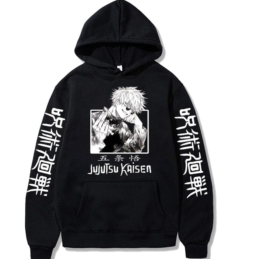 MOONSHINE Printed Anime Cotton Fleece Hoodie, Black, Kids-image-26