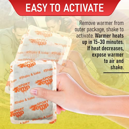 Large Hand & Body Warmers (100 Count) - Up to 18 Hours of Heat, Super Long Lasting - Easy, All Natural - Air Activated, for Body, Hands & Toes - Odorless Hot Hand Warmer - Sport Temp (100 Pack) - Thumbnail 5