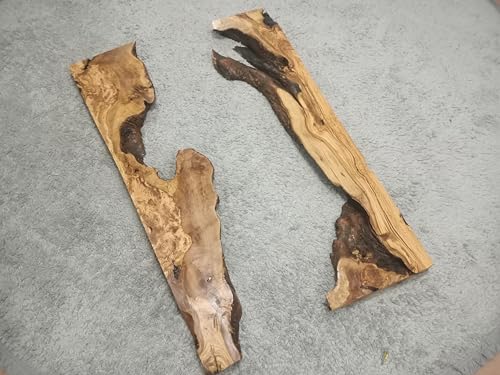 32"-40" Olive Epoxy River Slab Set (32")