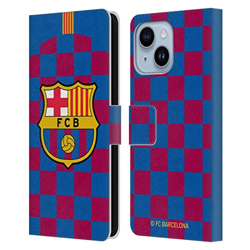 Housse FC Barcelona iPhone 14 Plus étui portefeuille cuir rigide protection intégrale