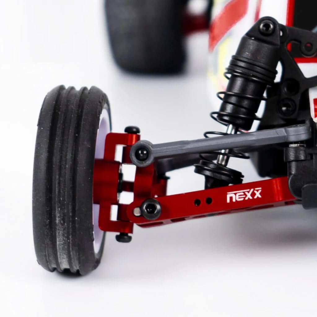 Helidirect Nexx Racing Aluminum Spindles - Remote Control Car, RC Car Upgrade Parts for Losi RC Car Micro-B 2WD Brushed Mini RC Buggy 1/24 Scale (Black | NX-459-B)