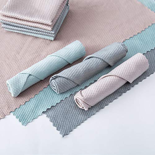 Paquete de 12 toallas de cocina, reutilizables, de alta calidad, antiadherente, lavable con aceite de secado rápido