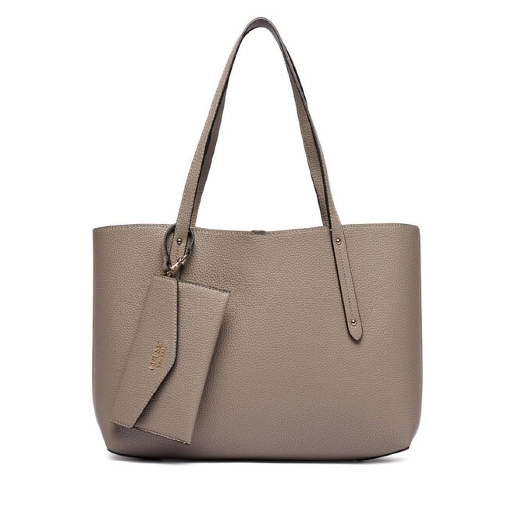 GUESS Borsa shopper Brenton reversible tote con pochette dark taupe BS26GU07 PG964823