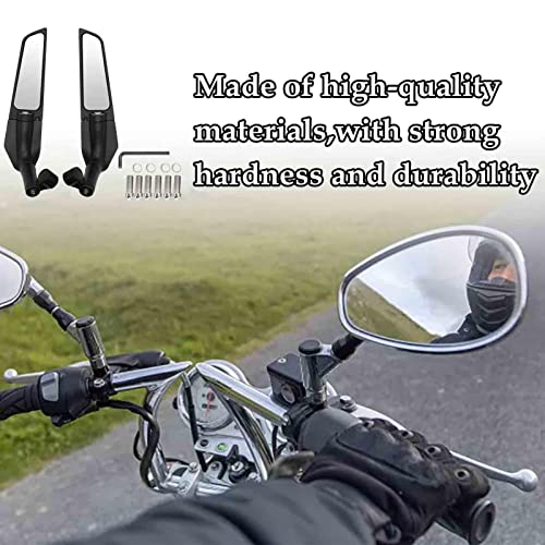 Groothoek veiligheidsachteruitkijkspiegel,HD-glas aluminiumlegering motorfiets eindspiegels - Wind Swivel Wing Verstelbare Roterende Zijspiegels, Moto Accessoires Yanjing - Image 8