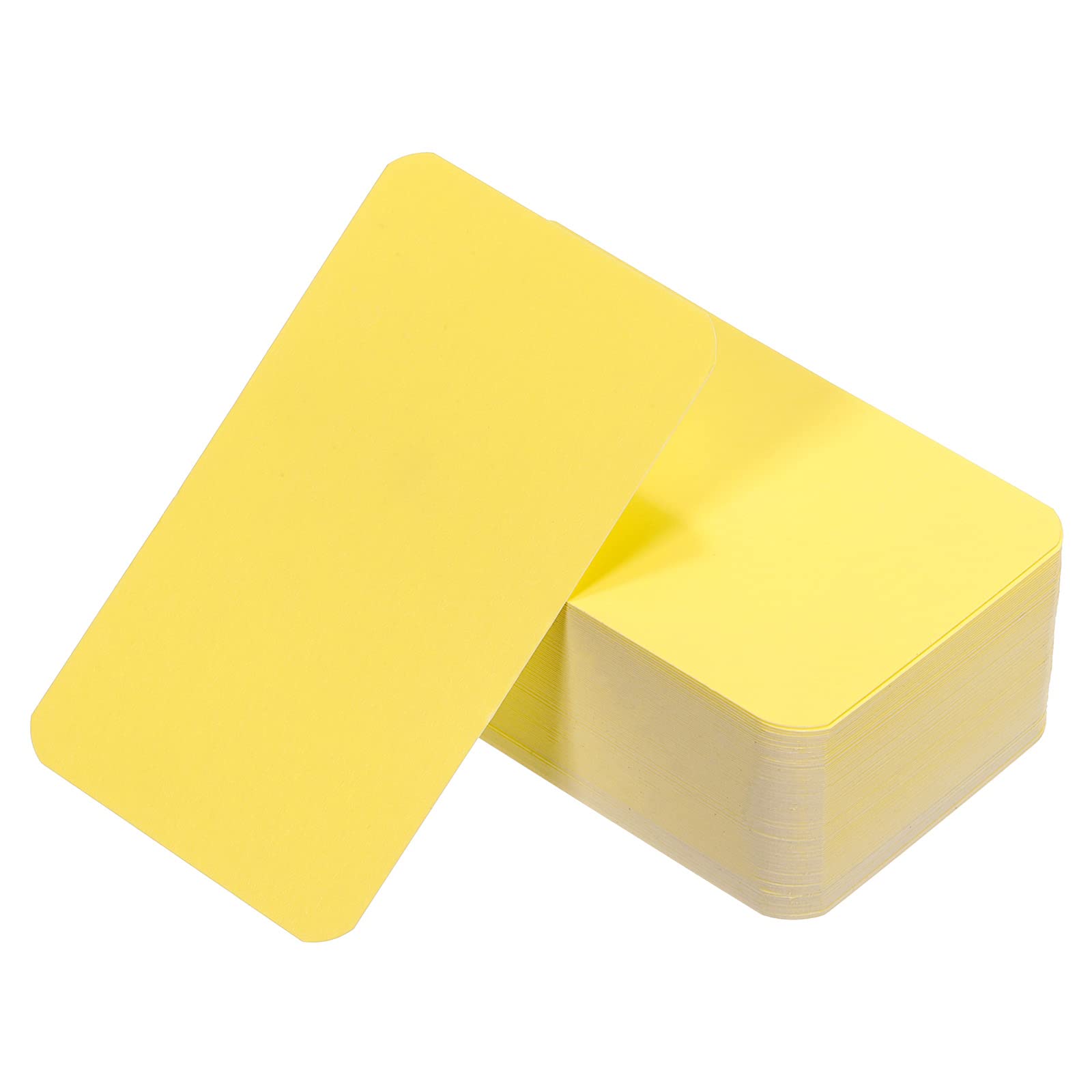 PATIKIL 3.5" x 2" Blank Paper Business Cards, 300 Pack Small Index Flash Cards Words Message Note Card Mini Paper Tags for DIY Gift Craft Scrapbooking, Yellow