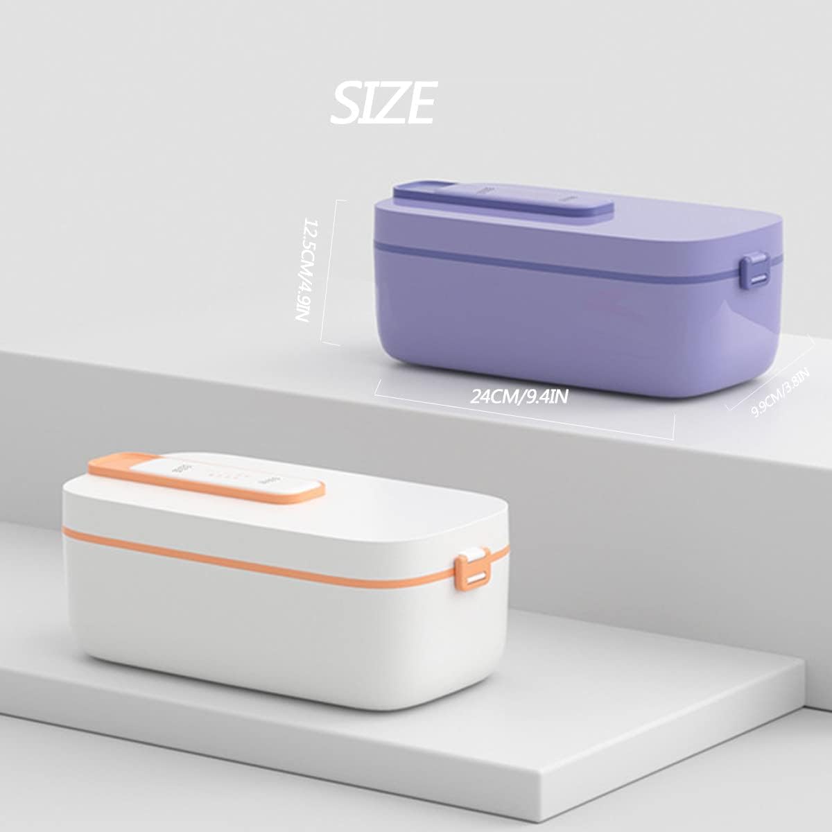 Boîtes Luh Chauffées pour Adultes, Rechargeables sans Eau, Stockage Au Froid Et Fraîcheur 3h, Batterie De Grande Capacité, Chauffe-Aliments Portable en Acier Inoxydable, A
