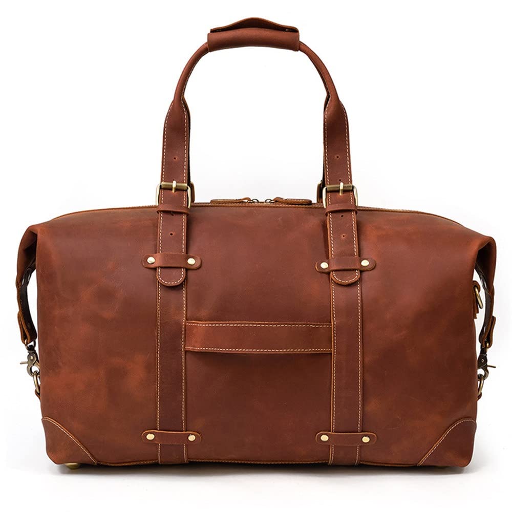 ERTXGBA Large Capacity Luggage Bag Mens Travel Retro Handbag Fitness Shoulder Messenger