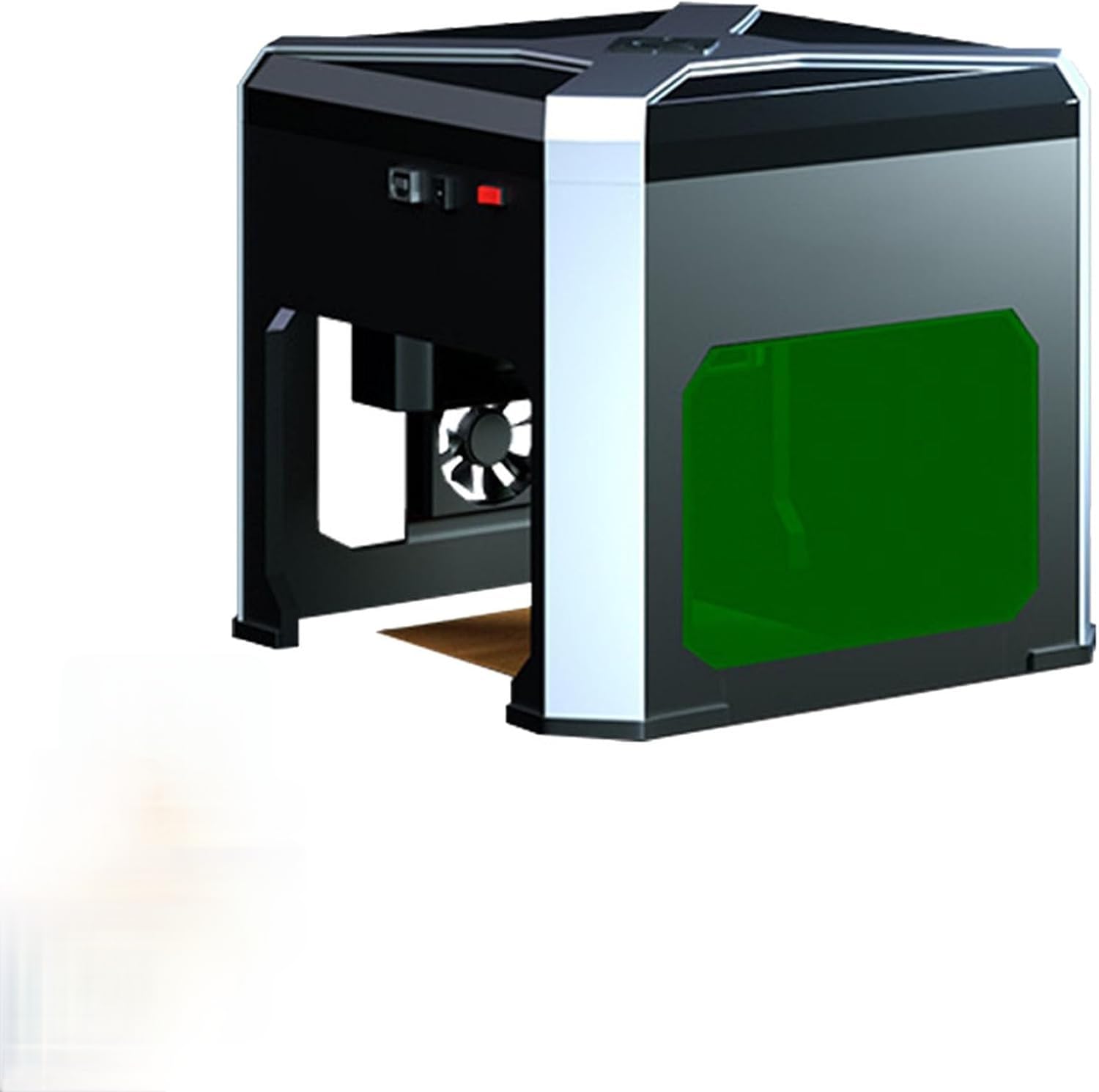 Graveur laser 2 en 1, découpeur portable de bureau, précision de 0,05 mm, zone de gravure de 80 x 80 mm, convient le bois, le plastique et le cuir.
