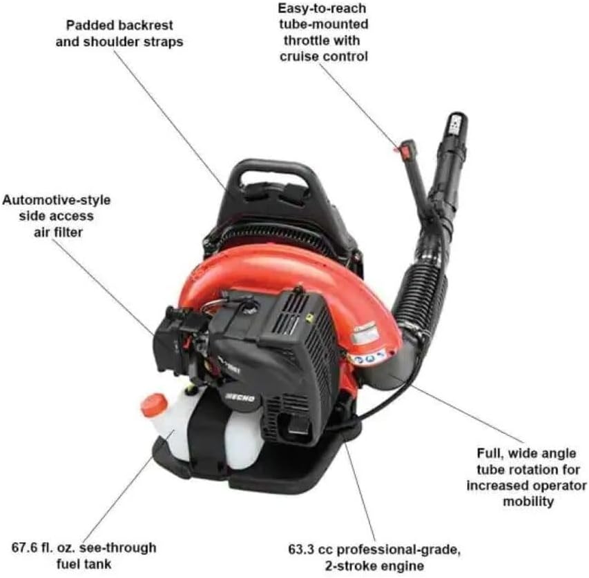 ECHO Professional Grade 651 CFM & 233 MPH Backpack Blower w/Tube Throttle Control