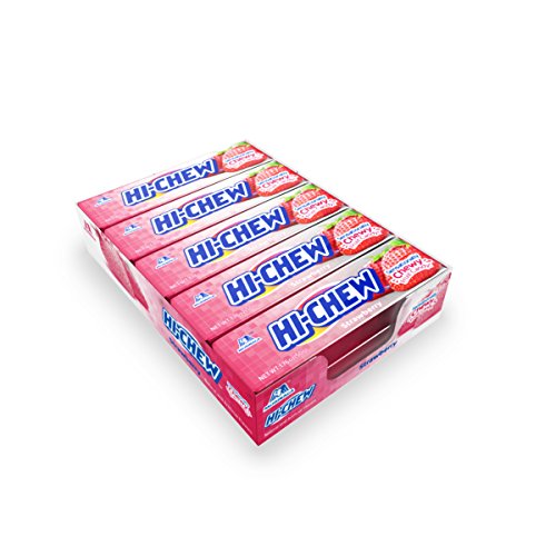 Hi-Chew Sensationally Chewy Japanese Fruit Candy, Strawberry, 1.76 Ounce (Pack of 10)