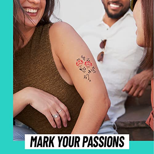 Bic Bodymark Temporary Tattoo Markers For Skin (Mtbp31Hn-Ast), Henna Vibes, Flexible Brush Tip, 3-Count Pack Of Assorted Colors, Skin-Safe*, Cosmetic Quality #TOP4