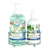Michel Design Works Foaming Hand Soap and Lotion Caddy Gift Set, Sea Life