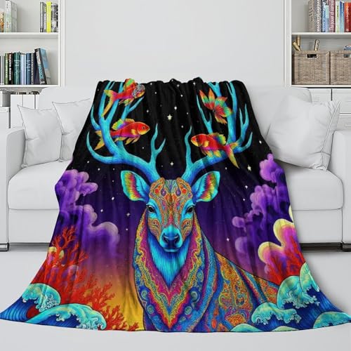 Couverture cerf 3D en microfibre chaude de qualité supérieure - 5