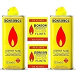 Lighter Fluid + 18 Premium Flints | Compatible with Zippo Refillable Lighters | Fast Ignition, Clean Burning Fuel | Universal 133ml | 2 Pack | Ideal for Camping, BBQ, Outdoor Use