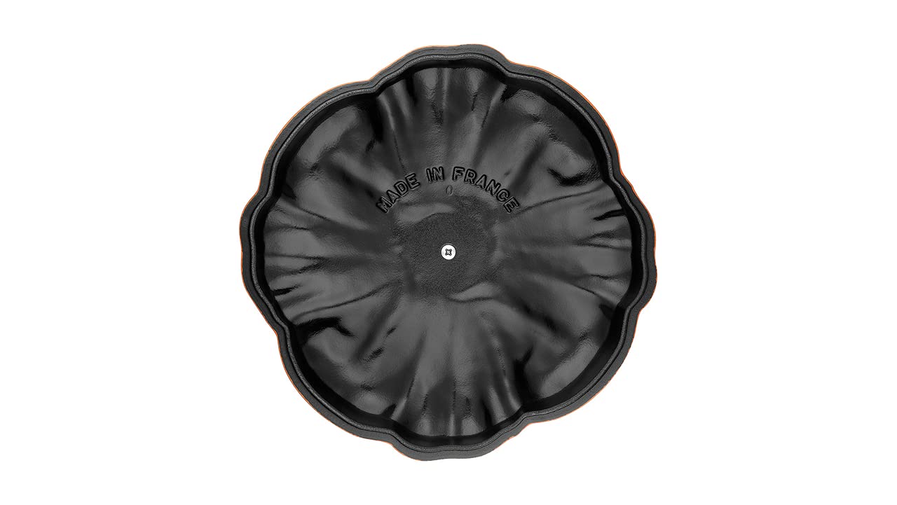 STAUB Cast Iron 3.5 Qt Pumpkin Dutch Oven, Cocotte, Burnt Orange, Made in France