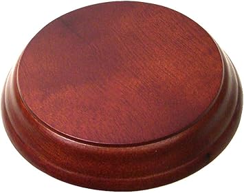 National Artcraft Round Wood Display Base Pkg/1 | Walnut Finish with 4" Top x 4-7/8" Base