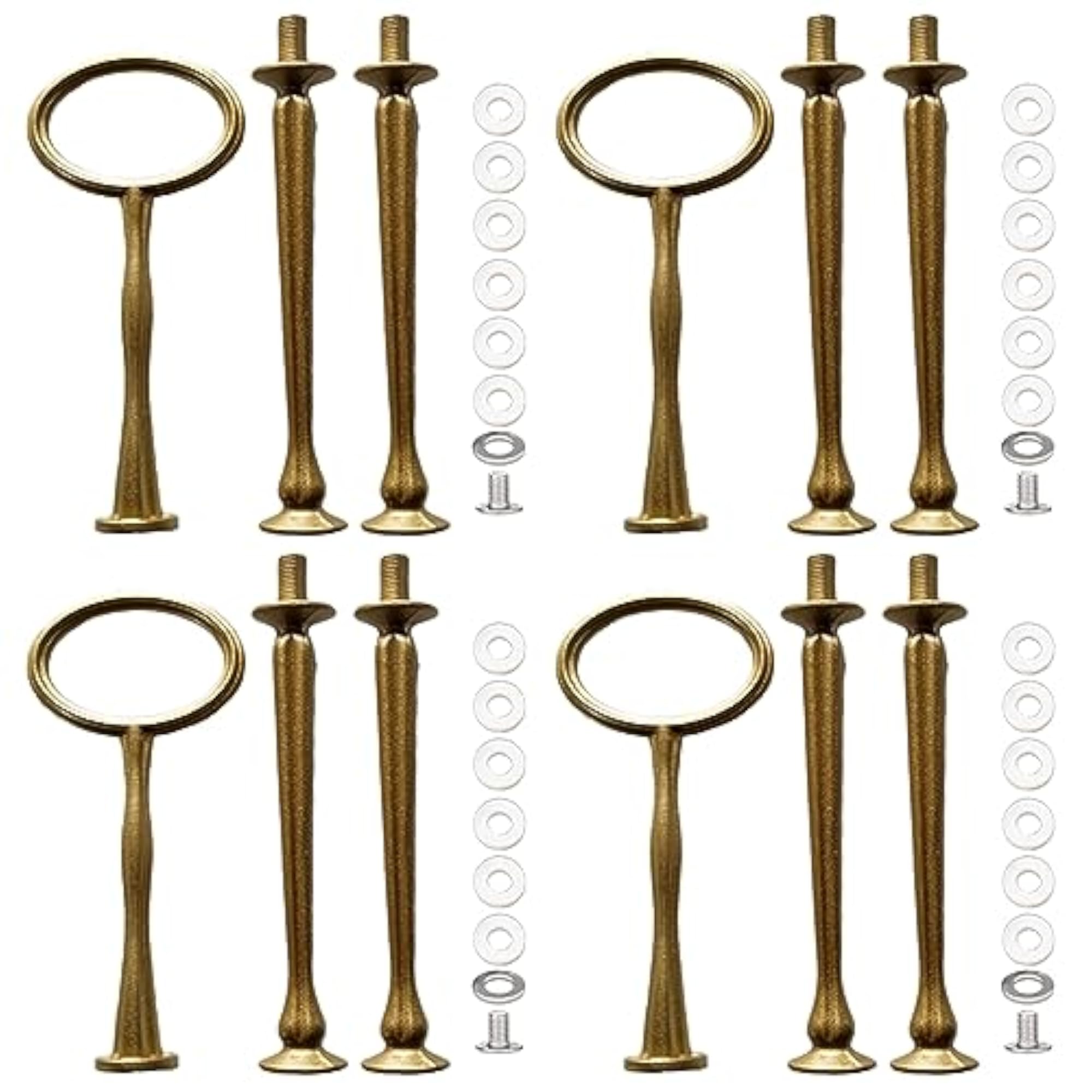 4 Sets 3-Tier Metal Cake Tray Stand for Events