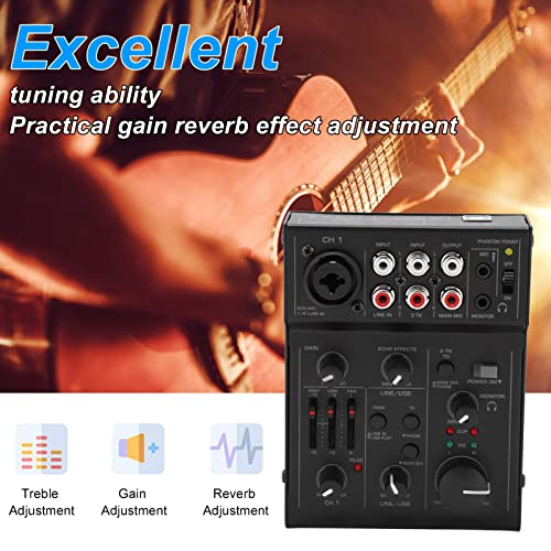 Sound mixer mélangeur audio USB à effets et boîtier métal noir compact