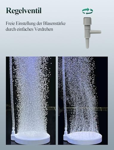 boxtech Aquarium Luftstein,Sauerstoff Stein Nano Bubble Air Stone (130 MM)