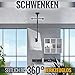 RICOO Monitor & TV Deckenhalterung für Fernseher 32-55 Zoll, Schwenkbar Neigbar Höhenverstellbar, Universal TV Halterung Decke D0222, Fernsehhalterung Decke bis 50 kg mit max. VESA 200x200 mm