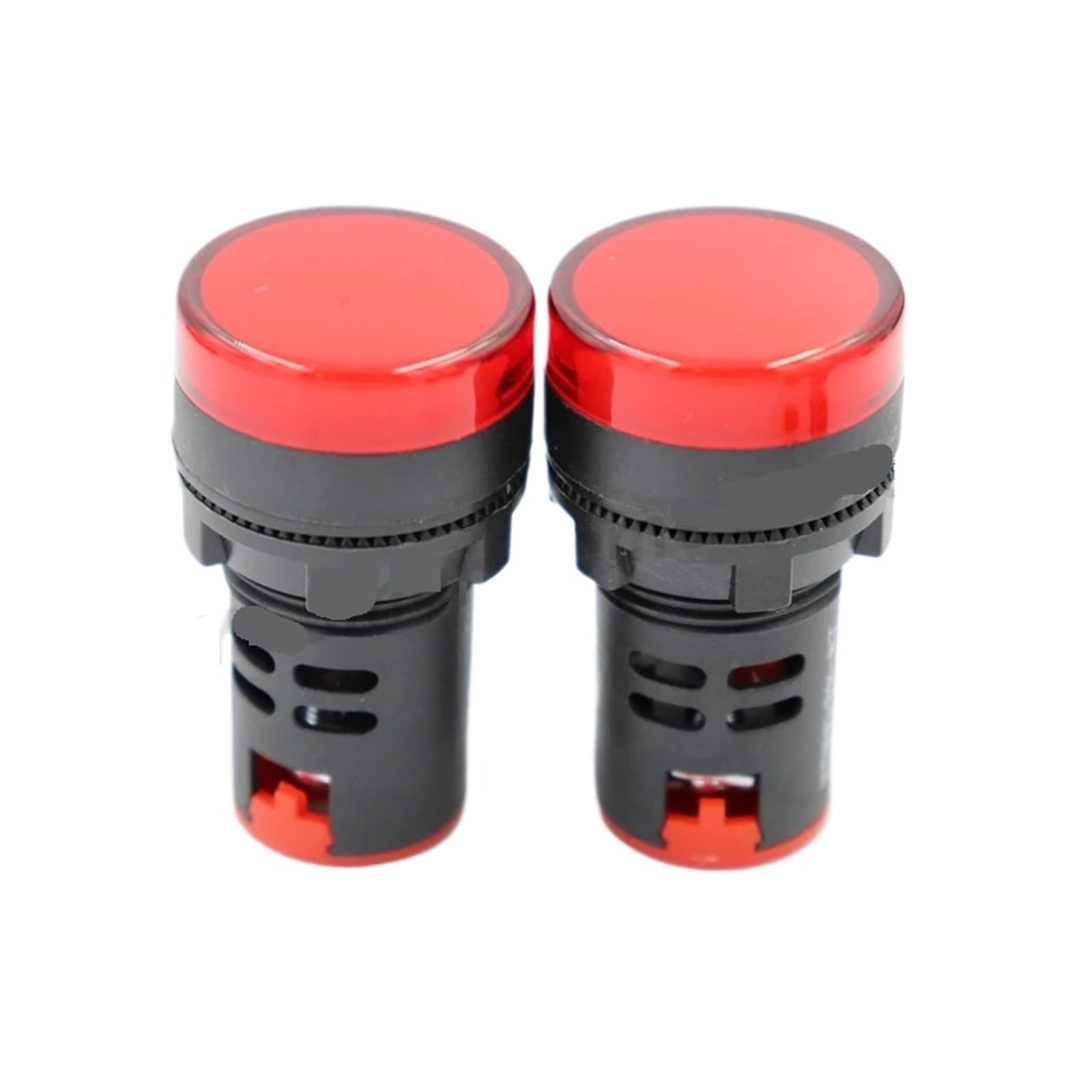 2 Piezas de luz indicadora de Potencia de señal de Montaje en Panel de 22 mm, lámpara de luz de baliza LED CA CC 110 V 220 V AD16(110V Red)