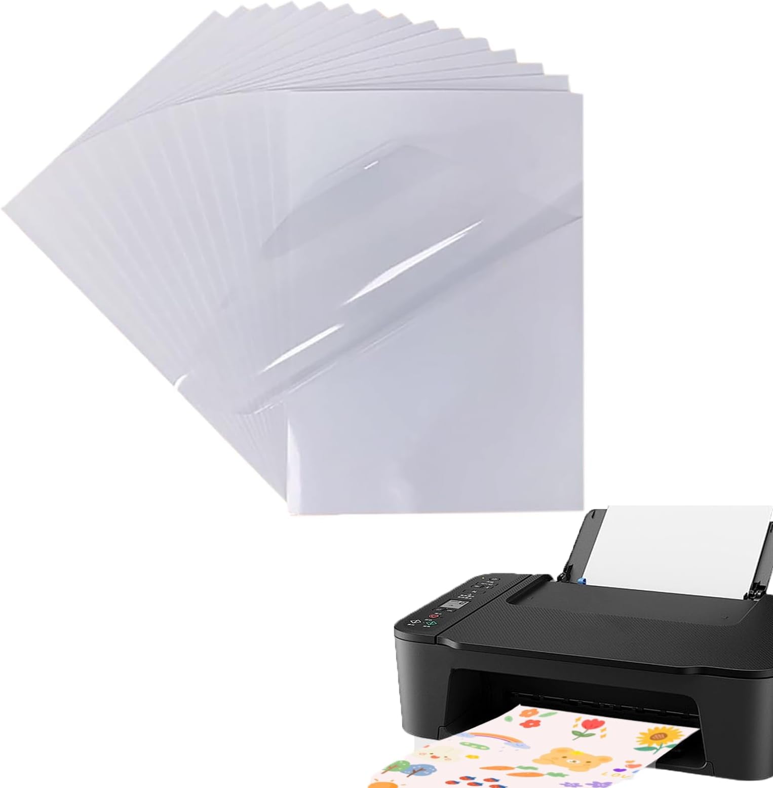Klebefolie 10x DIN A3 Transparent Glänzend - Wetterfeste Druckerfolie Für Laserdrucker | Outdoor Geeignet