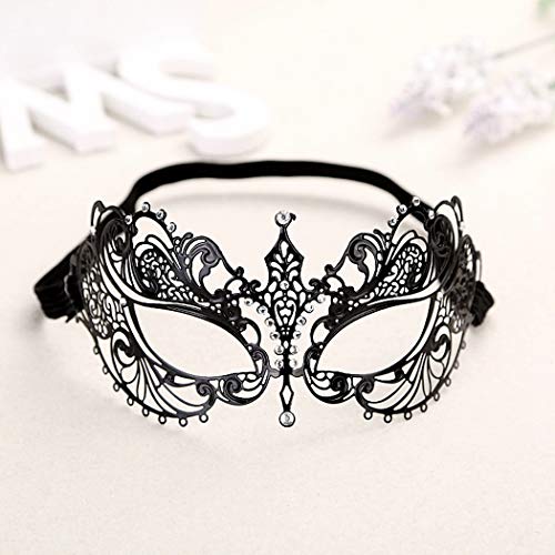 Image of Aqearl Masquerade Mask for Women Metal Mask Shiny Rhinestone Venetian Party Evening Prom Ball Mask Bar Costumes Accessory