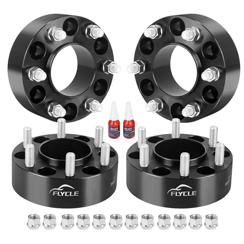 FLYCLE 6x135 to 6x5.5 Wheel Adapters for Chevy Sliverado 1500 Wheels on 2015-2025 F150 Vehicle, 2'' 6x135 to 6x139.7mm Wheel Adapter with M14x1.5 Studs