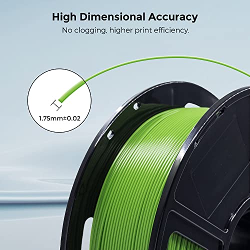 Image of FLASHFORGE 3D Printer Filament, PLA PRO Filament 1.75mm, 1KG Spool (2.2lbs), Dimensional Accuracy + /- 0.02mm for FDM 3D Printers, Better Tenacity & No Knotting (Green)