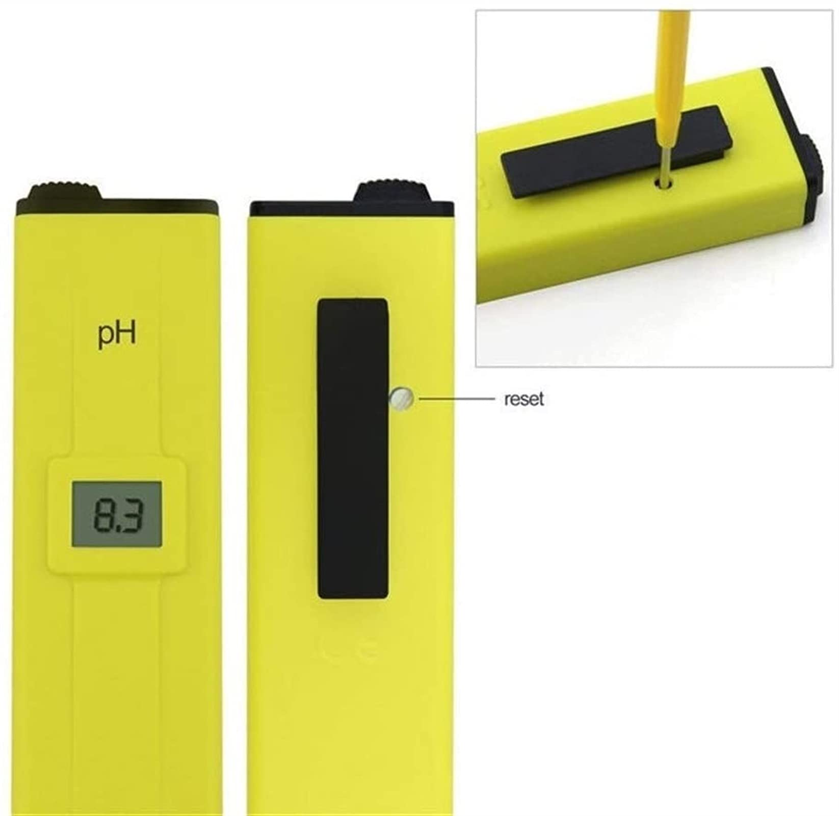 Probador de pH Meter Digital PH, probador de Calidad de Agua de Alta precisión con ATC, hidropónicos, Laboratorio, Acuario, Rango de medición 0-14