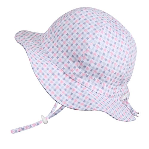 JAN & JUL Children’s Cotton Sun Protective Hats 50 UPF, Adjustable, Stay-on, Packable (XL: 5-12Y, Floppy Hat: Pink Plaid)
