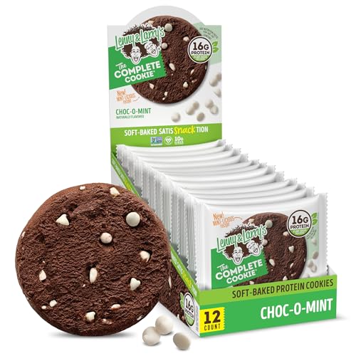 Lenny & Larry's The Complete Cookie, Choc-O-Mint, Soft Baked, 16g Plant Protein, Vegan,4-Ounce Cookies (Pack of 12)