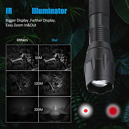 Bhndoing Diy Night Vision Scope For Riflescopes, Fcc Certified, Digital Night Vision Scope Hunting With Ir Flashlight Scope Camera And 5’’ Screen Day & Night #TOP3