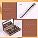 Eyebrow powder, 2 color eyebrow palette makeup to enhance and define eyebrows, eyebrow powder with mirror, eyebrow makeup kit, eye makeup set (02# Brown + gray)