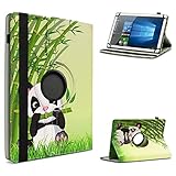 Tablet Hülle kompatibel für Vodafone Tab Prime 6/7 Schutzhülle aus Kunstleder Tasche mit Standfunktion 360° drehbar Universal Cover Hülle