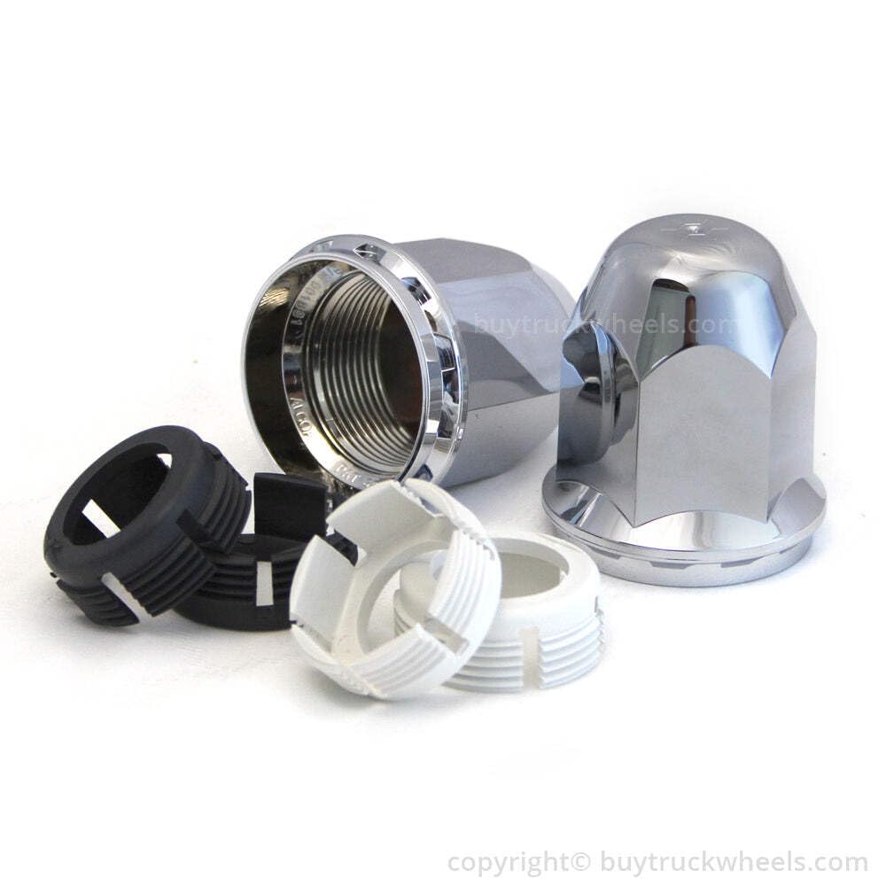 AlcoaHex Lug Nut Cover for Two-Piece Flange Nut (001881 10 Pack with Inner Clamps)