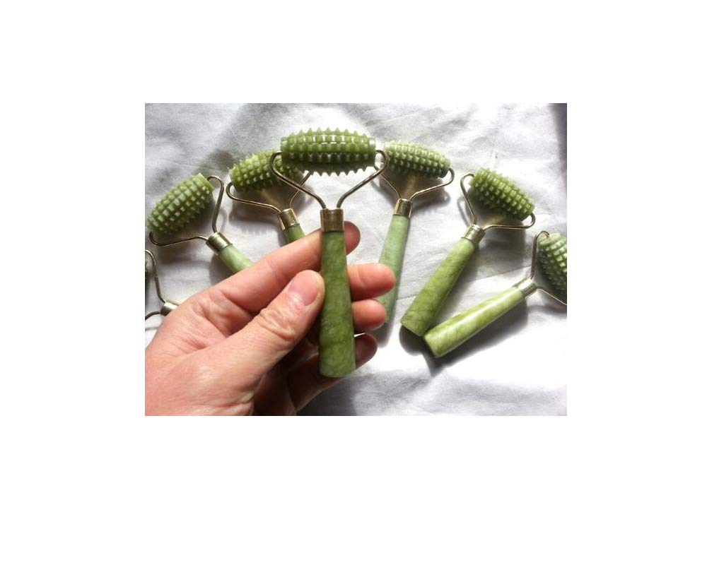 100% Natural Xiuyan Jade Single Point Roller (10cm4.2cm)
