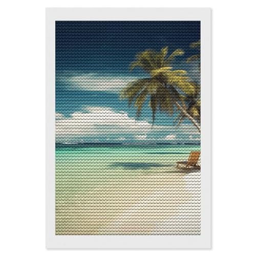Peinture diamant tropicale pour salon : évadez-vous avec cet art mural