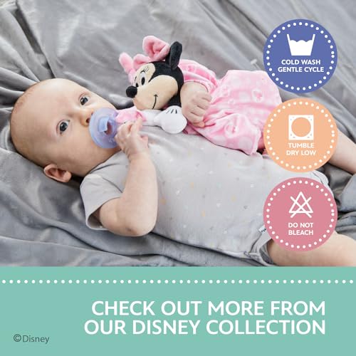 Image of KIDS PREFERRED Disney Baby Mickey Mouse Plush Stuffed Animal Snuggler Lovey Security Blanket 13.18 inch x 13.18 inch x 3.5 inch